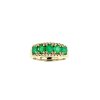 Sterling Silver Emerald Ring Over 18K Yellow Gold Plated