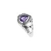 Sterling Silver Amethyst Pear Ring