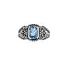 Sterling Silver Blue Topaz Vintage Ring