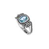 Sterling Silver Blue Topaz Vintage Ring