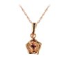 Sterling Silver Cubic Zirconia Rose Pendant With Chain 18 Inches