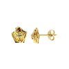 Sterling Silver Cubic Zirconia Rose Earrings