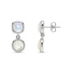 Sterling Silver Mother of Pearl Dangle Earrings