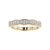 Sterling Silver White Cubic Zirconia Ring Over 18K Yellow Gold Plated
