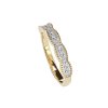 Sterling Silver White Cubic Zirconia Ring Over 18K Yellow Gold Plated