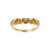 Sterling Silver Citrine Band Ring Over 18K Yellow Gold Plated