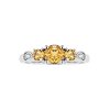Sterling Silver Citrine and White Topaz Ring