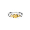 Sterling Silver Citrine and White Topaz Ring