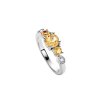 Sterling Silver Citrine and White Topaz Ring