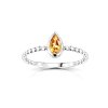 Sterling Silver Citrine Soliatire Ring