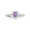Sterling Silver Amethyst Soliatire Ring