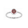 Sterling Silver Garnet Soliatire Ring