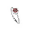 Sterling Silver Garnet Soliatire Ring