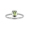 Sterling Silver Peridot Soliatire Ring
