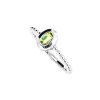 Sterling Silver Peridot Soliatire Ring