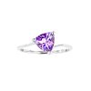 Sterling Silver Amethyst Trillion Ring