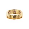 Sterling Silver Amethyst Northstar Ring Over 18K Yellow Gold Plated