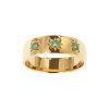 Sterling Silver Emerald Northstar Ring Over 18K Yellow Gold Plated