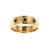 Sterling Silver Blue Sapphire Northstar  Ring Over 18K Yellow Gold Plated
