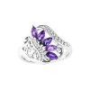 Sterling Silver Amethyst and White Topaz Ring