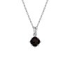 Sterling Silver Smoky Quartz Pendant With Chain 18 Inches