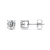Sterling Silver Moissanite Stud Earrings