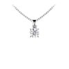 Sterling Silver Moissanite Pendant With Chian 18 Inches