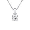 Sterling Silver Moissanite Pendant With Chian 18 Inches