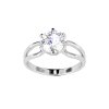 Moissanite Sterling Silver Solitaire Ring