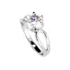 Moissanite Sterling Silver Solitaire Ring