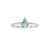 Sterling Silver Sky Blue Topaz Pear Rope Ring