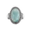 Sterling Silver Milky Aquamarine Ring
