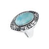 Sterling Silver Larimar Ring