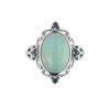 Sterling Silver Milky Aquamarine and London Blue Topaz Ring