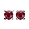 Sterling Silver Ruby Stud Earrings