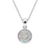 Sterling Silver Mother of Pearl Aquarius Zodiac Pendant With Chain 18 Inches