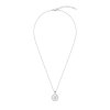 Sterling Silver Mother of Pearl Pisces Zodiac Pendant With Chain 18 Inches