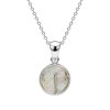 Sterling Silver Mother of Pearl Aries Zodiac Pendant With Chain 18 Inches