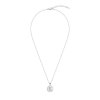 Sterling Silver Mother of Pearl Gemini Zodiac Pendant With Chain 18 Inches