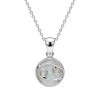 Sterling Silver Mother of Pearl Cancer Zodiac Pendant With Chain 18 Inches