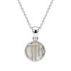 Sterling Silver Mother of Pearl Scorpio Zodiac Pendant With Chain 18 Inches