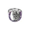 Sterling Silver Purple Turquoise Horseshoe Ring