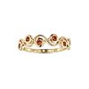 Sterling Silver Madeira Citrine Ring Over 18K Yellow Gold Plated