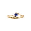 Sterling Silver Tanzanite Ring Over 18K Yellow Gold Plated
