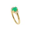 Sterling Silver Emerald and White Topaz Over 18K Yellow Gold Plated