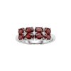 Sterling Silver Garnet and White Topaz Ring