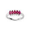 Sterling Silver Ruby Ring