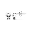 Sterling Silver Skull Earrings