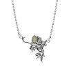 Sterling Silver Labradorite Magical Cat Necklace 18 Inches
