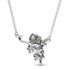 Sterling Silver Labradorite Magical Cat Necklace 18 Inches